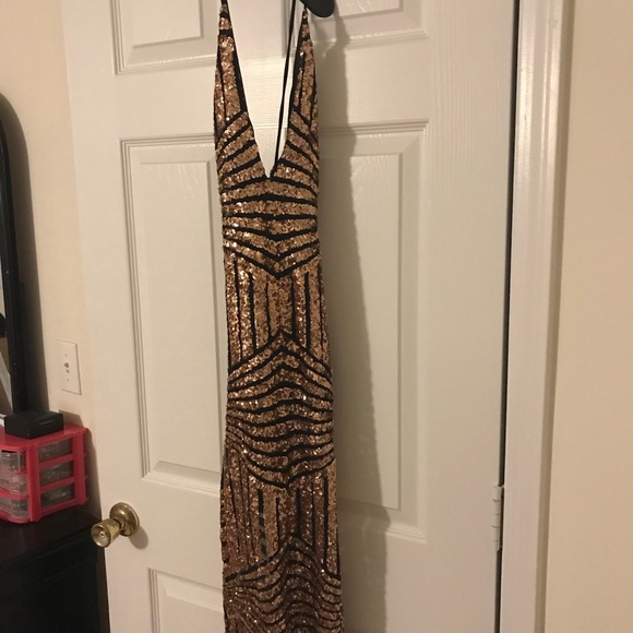 Gold Sequence Dress- Worn once - Picture 2 of 3